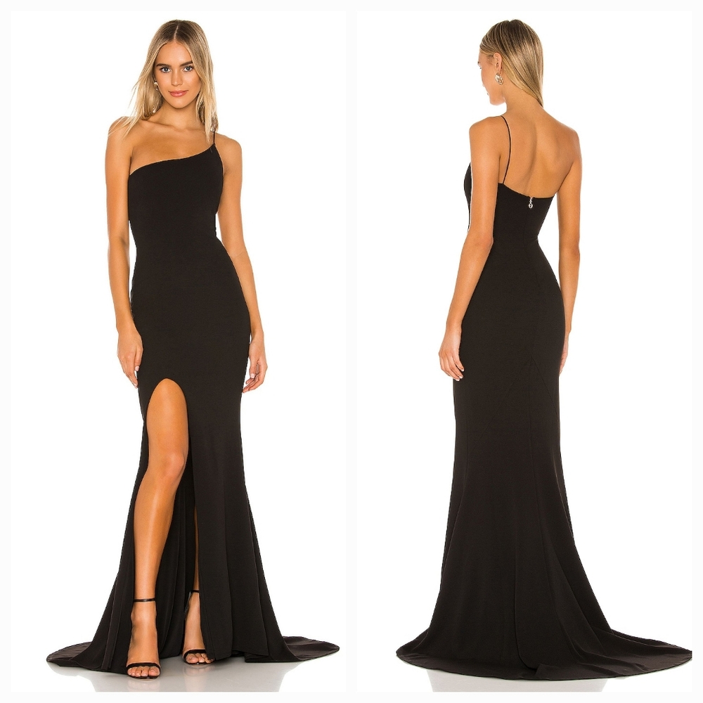 Nookie Jasmine One Shoulder Gown in Black